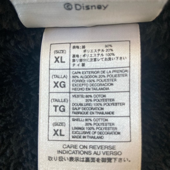Official Disney Grumpy Character Fleece Lined Zip-up Hoodie Sweatshirt Size - Picture 8 of 9